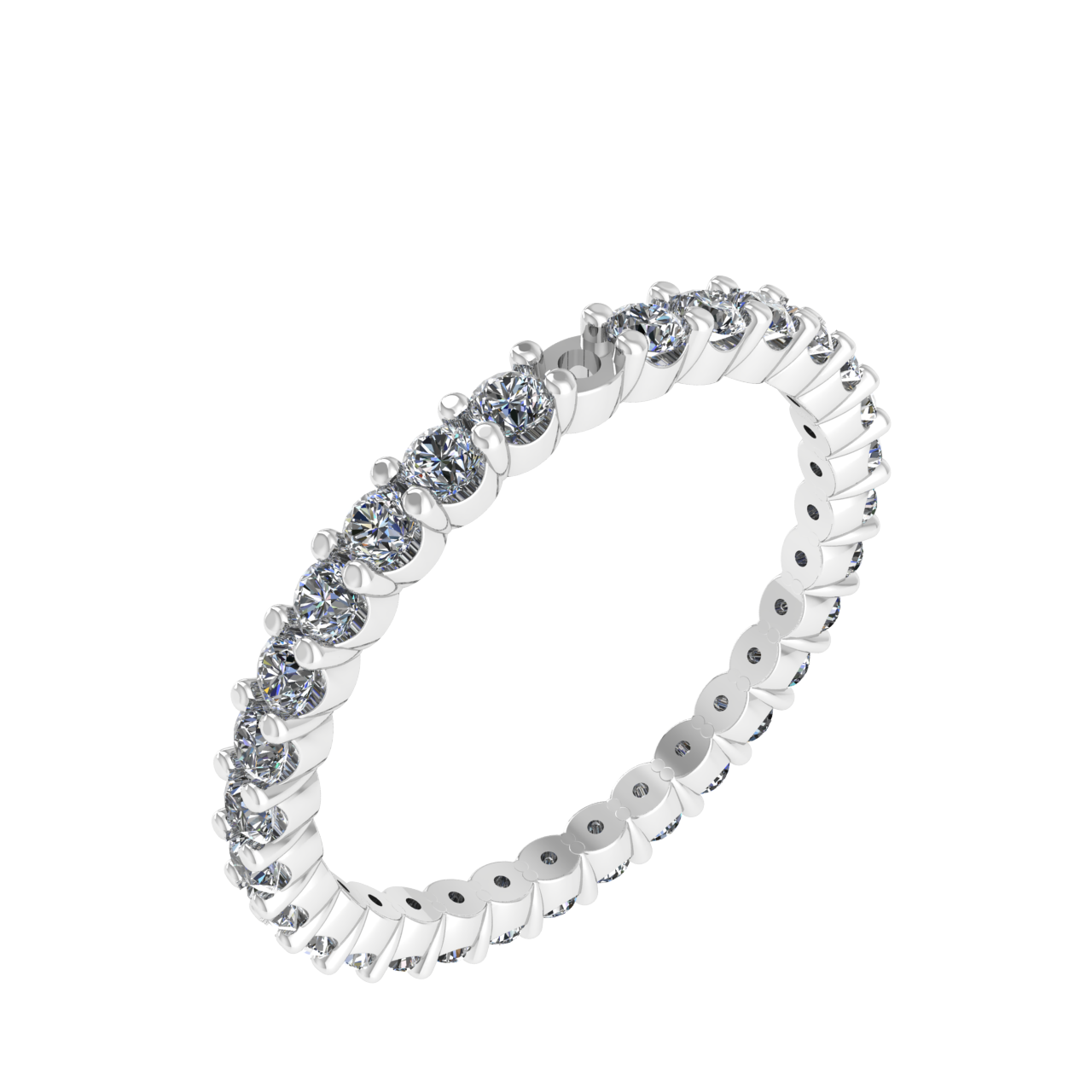 ACCENTED CLASSIC 1 ROW ETERNITY 1.90mm x 1.90mm PEG COMPATIBLE ENGAGEMENT RING